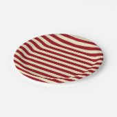 Assiettes En Carton Burgundy et Crème (Angle)