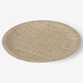 Assiettes En Carton Burlap Vintage rustique (Angle)