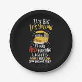 Assiettes En Carton Bus Scolaire Il Est Grand Et Jaune (Devant)