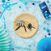 Assiettes En Carton Buzzing Bee Honeycomb Beehive (Fête)