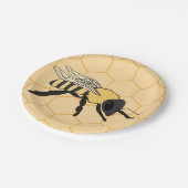 Assiettes En Carton Buzzing Bee Honeycomb Beehive (Angle)