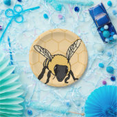 Assiettes En Carton Buzzing Bee Honeycomb Beehive (Fête)