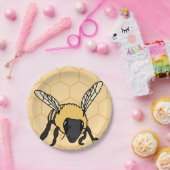Assiettes En Carton Buzzing Bee Honeycomb Beehive (Fête)