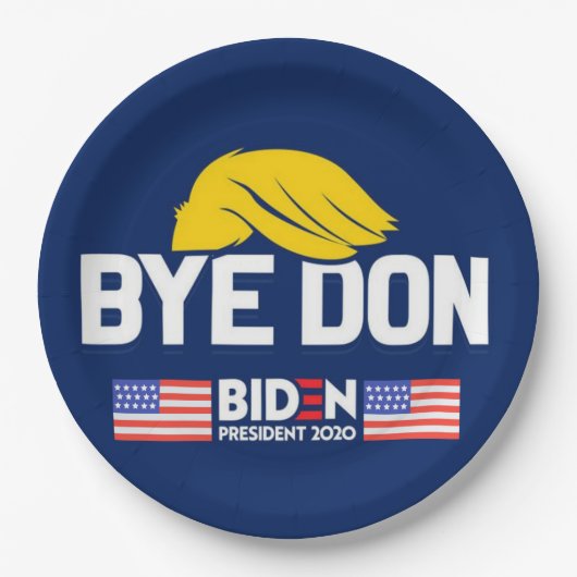 Assiettes En Carton Bye Don BIDEN 2020 Président HARRIS (Devant)