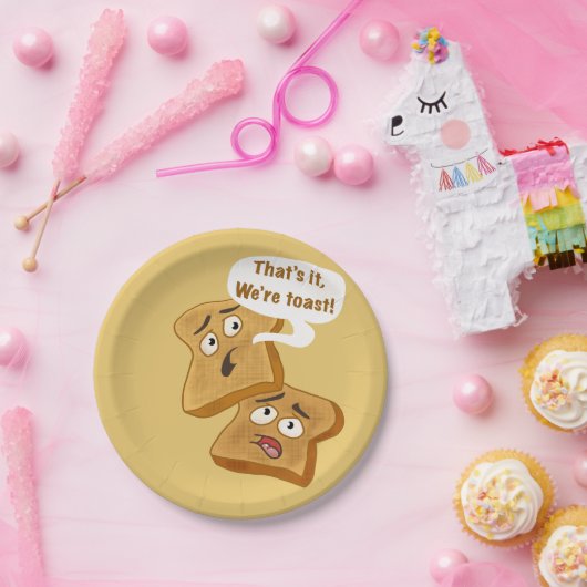 Assiettes En Carton C’est ça, on est Toast ! (Fête)