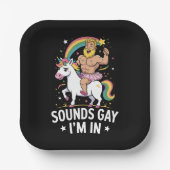 Assiettes En Carton Ça Sonne Gay Je Suis Dedans  (Recto)