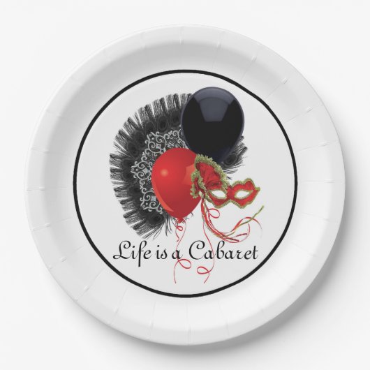 Assiettes En Carton Cabaret (Devant)