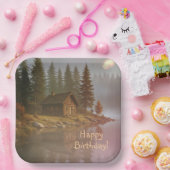 Assiettes En Carton Cabine au bord du lac (Fête)