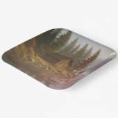 Assiettes En Carton Cabine au bord du lac (Angulaire)