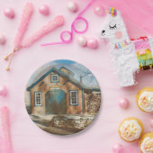 Assiettes En Carton Cabine de sucre d'érable (Fête)