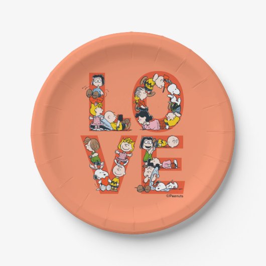Assiettes En Carton cacahuètes - AMOUR (Devant)