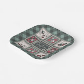 Assiettes En Carton cacahuètes | Ancien Motif de traîneau (Angulaire)