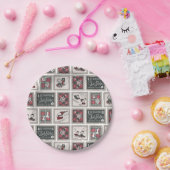 Assiettes En Carton cacahuètes | Ancien Motif de traîneau (Fête)