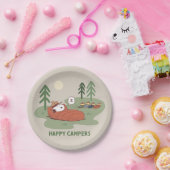 Assiettes En Carton cacahuètes | Campeurs de couchage Snoopy & Woodsto (Fête)