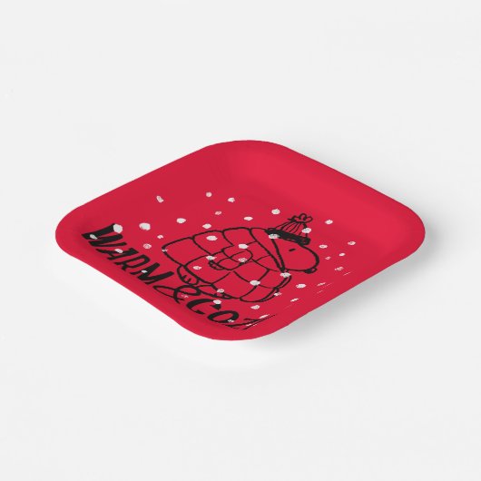 Assiettes En Carton cacahuètes | Chaleureux et confortable (Angulaire)