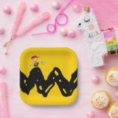 Assiettes En Carton cacahuètes | Charlie Baseball Brown (Fête)