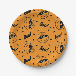 Assiettes En Carton cacahuètes   Charlie Brown Boo ! Motif