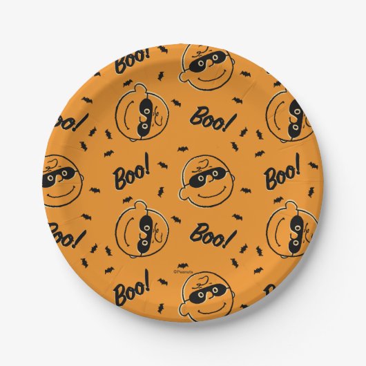 Assiettes En Carton cacahuètes | Charlie Brown Boo ! Motif (Devant)