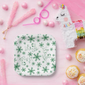Assiettes En Carton cacahuètes | Christmas Snoopy Let It Snow Motif (Fête)