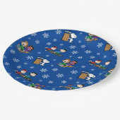 Assiettes En Carton cacahuètes | Hiver Sledding Fun Motif (Angle)