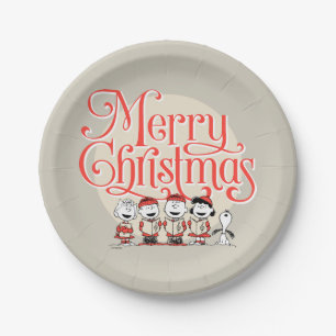 Assiettes En Carton cacahuètes Joyeuse Chorale de Noël