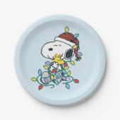 Assiettes En Carton cacahuètes | L'amour et les lumières de Noël (Devant)