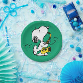 Assiettes En Carton cacahuètes | Lecteur Snoopy Saxophone (Fête)