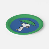 Assiettes En Carton cacahuètes | Parapluie vert Snoopy (Angle)