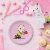 Assiettes En Carton cacahuètes | Saint Valentin Charlie Coeur rouge Br (Fête)