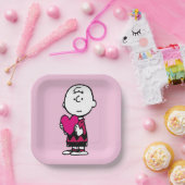 Assiettes En Carton cacahuètes | Saint Valentin | Heart Charlie Brown (Fête)