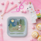 Assiettes En Carton cacahuètes | Site du camp de Snoopy & Woodstock (Fête)
