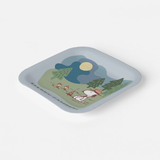 Assiettes En Carton cacahuètes | Site du camp de Snoopy & Woodstock (Angulaire)