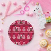 Assiettes En Carton cacahuètes | Snoopy Christmas Sweater Snowman (Fête)