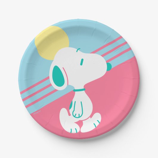 Assiettes En Carton cacahuètes | Snoopy Deco Dreams Sun (Devant)