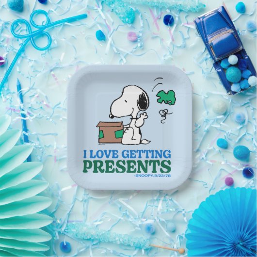 Assiettes En Carton cacahuètes | Snoopy I Love Obtenir des présentatio (Fête)