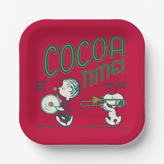 Assiettes En Carton cacahuètes | Snoopy & Linus Cocoa Time (Recto)