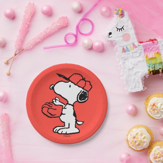 Assiettes En Carton cacahuètes | Snoopy Making the Catch (Fête)