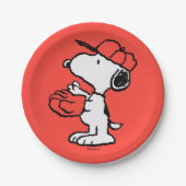 Assiettes En Carton cacahuètes | Snoopy Making the Catch (Devant)