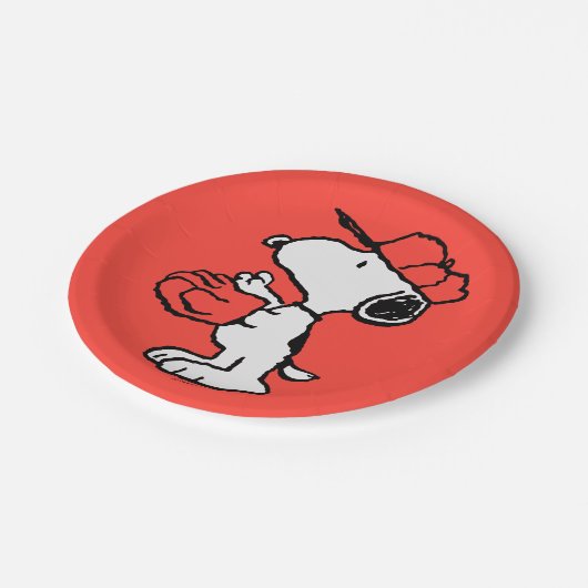 Assiettes En Carton cacahuètes | Snoopy Making the Catch (Angle)
