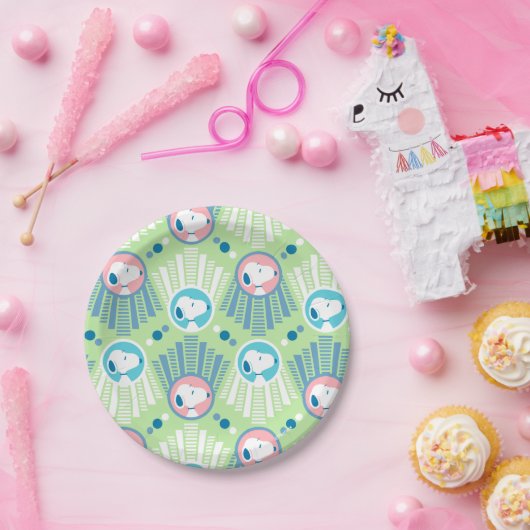 Assiettes En Carton cacahuètes | Snoopy Mint Green Deco Dreams Motif (Fête)