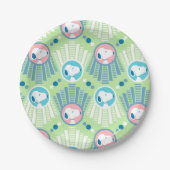 Assiettes En Carton cacahuètes | Snoopy Mint Green Deco Dreams Motif (Devant)