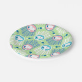 Assiettes En Carton cacahuètes | Snoopy Mint Green Deco Dreams Motif (Angle)