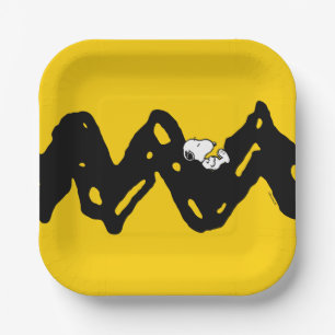 Assiettes En Carton cacahuètes   Snoopy Nap