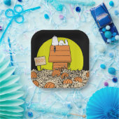 Assiettes En Carton cacahuètes | Snoopy Napping dans le patch Citrouil (Fête)