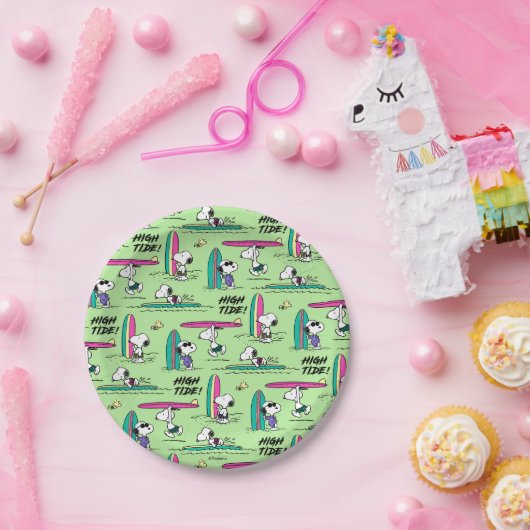 Assiettes En Carton cacahuètes | Snoopy Ocean High Tide Motif (Fête)
