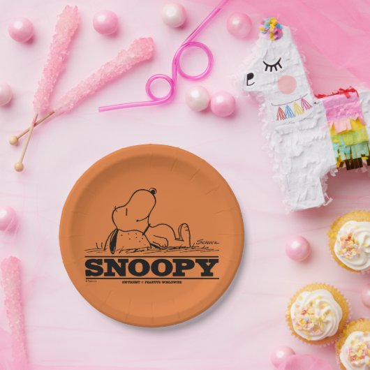 Assiettes En Carton cacahuètes | Snoopy Reest Break (Fête)