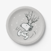 Assiettes En Carton cacahuètes | Snoopy Reindeer (Devant)