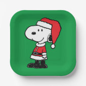 Assiettes En Carton cacahuètes | Snoopy Santa Claus (Recto)