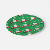 Assiettes En Carton cacahuètes | Snoopy Santa Claus (Angle)