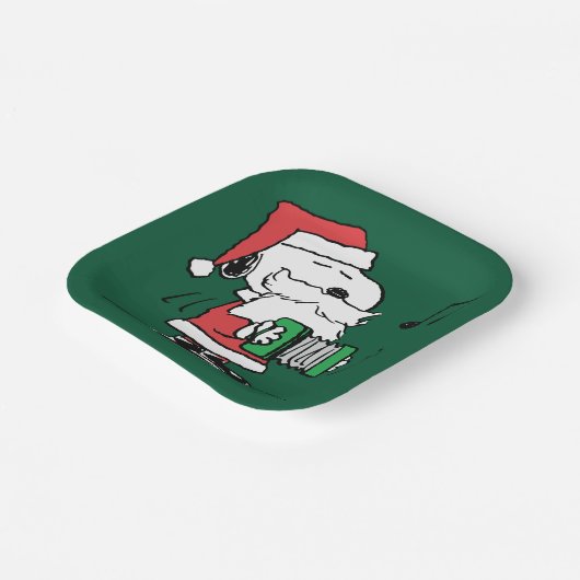Assiettes En Carton cacahuètes | Snoopy Santa Claus Accordian (Angulaire)